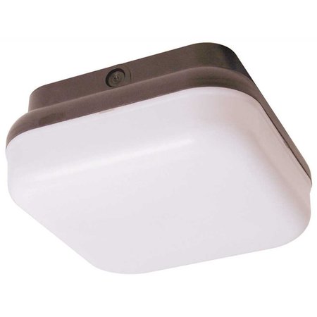 LITECO Medium 1-Light Black Integrated LED Bug Resistant Outdoor Ceiling Flush Mount Fixture FK395-LE800C-BW